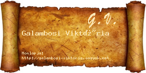 Galambosi Viktória névjegykártya