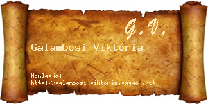 Galambosi Viktória névjegykártya